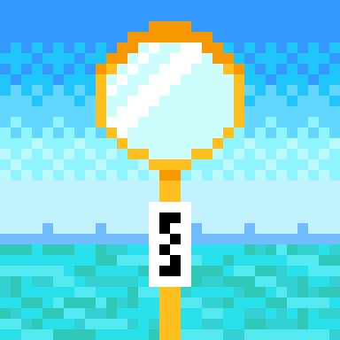 #ドット絵
#pixelart
海辺のカーブミラー。