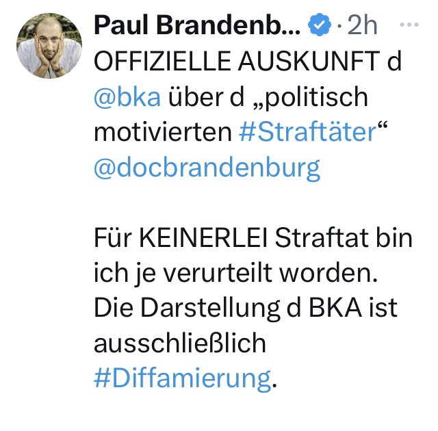 NielsenNews's tweet image. Dr. Paul #Brandenburg 
wird inzwischen als „politischer Straftäter“
wahrgenommen 
&amp;amp; durch das #BKA beobachtet,
bisher hat @docbrandenburg aber keinerlei Verurteilungen erhalten,
dennoch wird er diskreditiert

Seine Aussagen sind zu krass &amp;amp; brisant für @nenacasc 

#NielsenNews