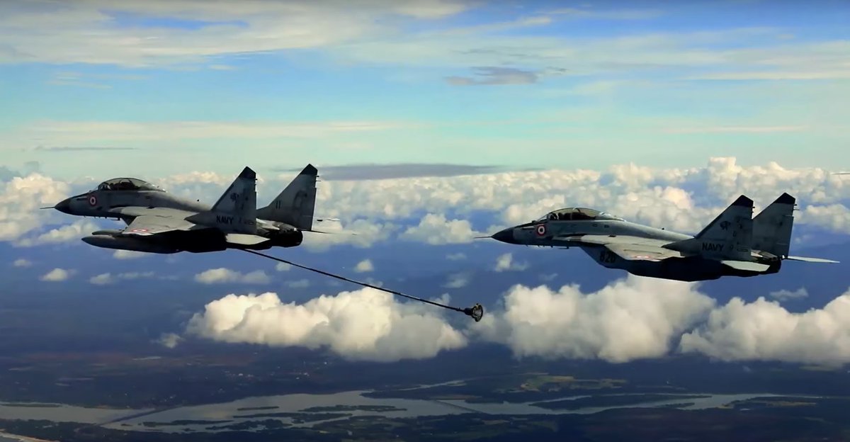 MiG29Ks of Indian Navy buddy fueling