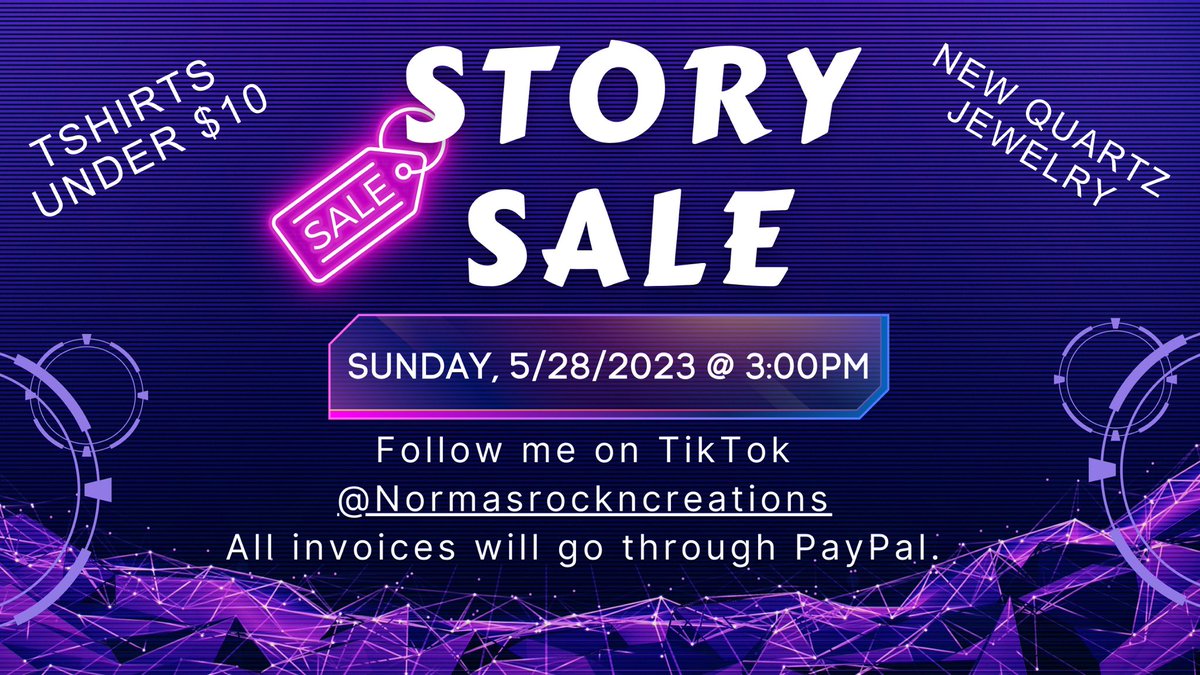 NormasRckCreat's tweet photo. Story Sale!  #SmallBiz #love #trending #jewelry #tshirt #sale #latina #storysale #TikTok #supportsmallbusiness https://t.co/A9SJMxMX9z