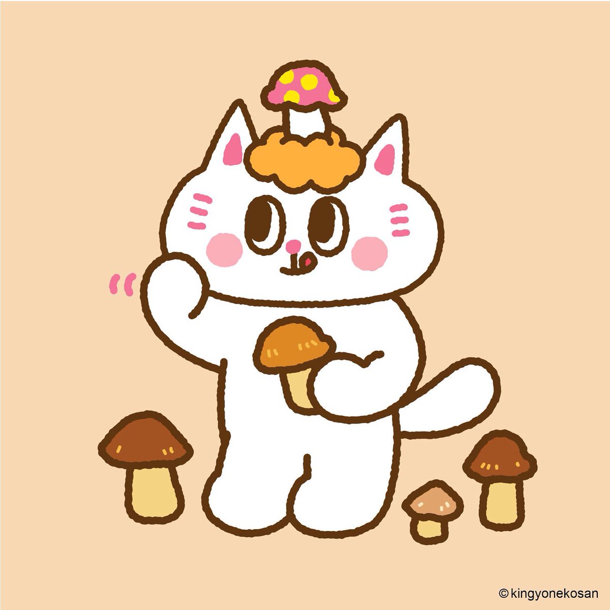 yogustudi's tweet photo. あのキノコはとってもおいしそう！
That mushroom looks super yummy!

#kiyo #kingyoneko #イラスト #今日は何の日 #illustration #일러스트 #만화 #菌活の日 https://t.co/LjbBhpeeHY