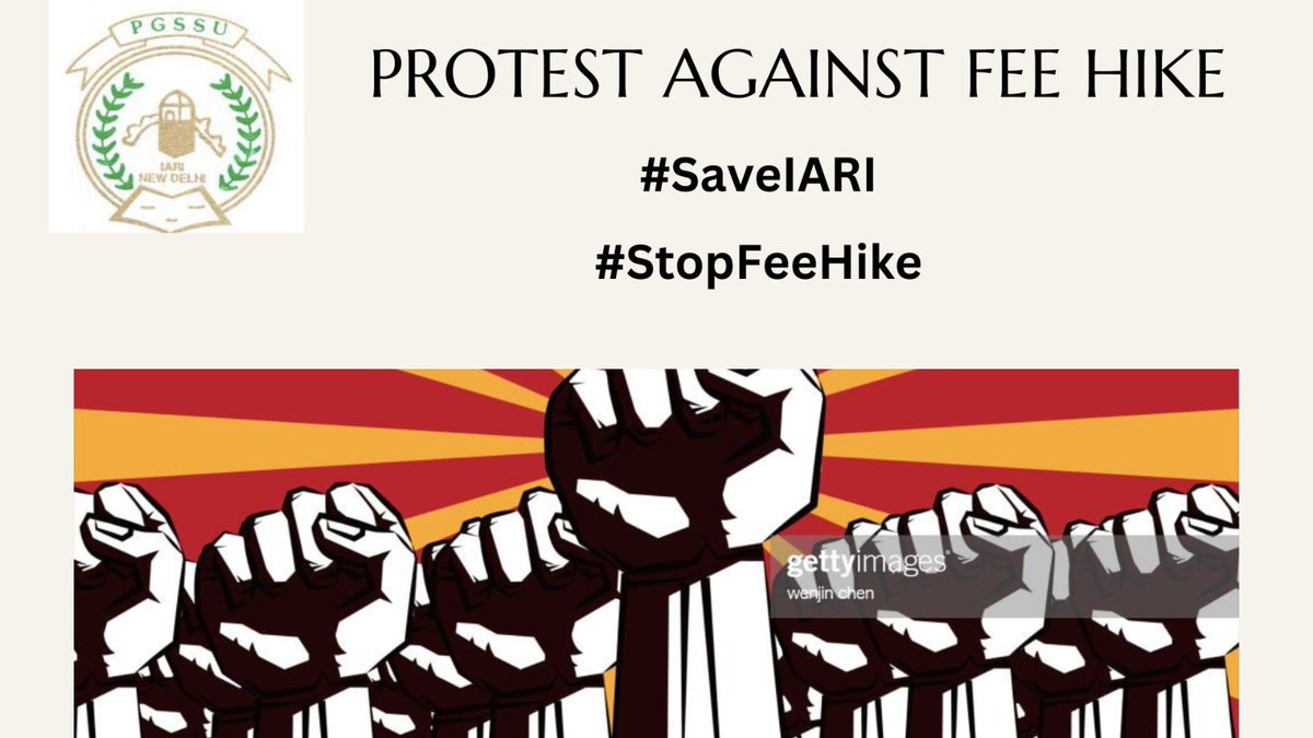 dhakaddilip03's tweet photo. Protest Against Fees Hike
@IARIpusa08 @iaripgssu2022
@icarindia @AgriGoI
@nstomar @aks_gene
@hpathak_icar
#SaveIARI
#StopFeeHikeIARI
#saveagrieducation
#RollbackDraft https://t.co/IE3UsjoqHZ