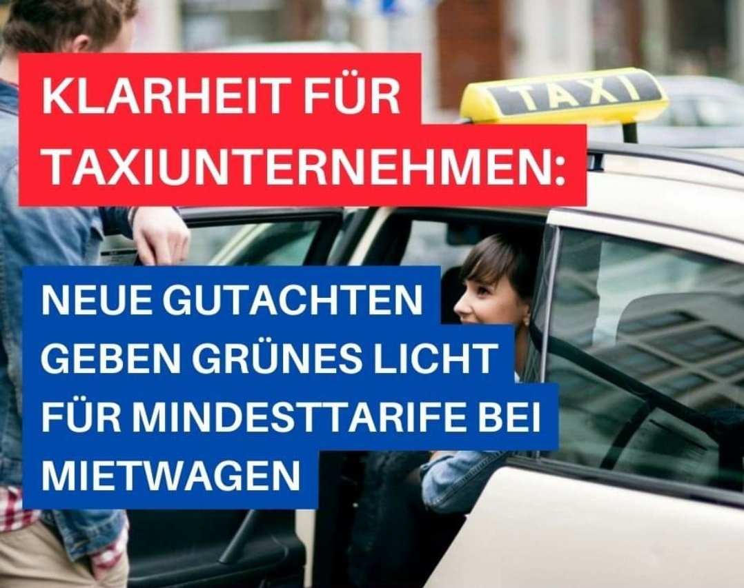 Die neuesten Gutachten zur Einführung tarifbezogener Regelungen f. Mietwagen gemäß #PBefG-Novelle sind erschienen u. geben Grünes Licht f. #Mindesttarife bei Mietwagen bzw. für App basierte #Ridehailing Fahrdienstleister wie #Uber & Co @SenMVKUBerlin #Taxi
taxiversicherungen-kapsch.de/neuigkeiten/kl…