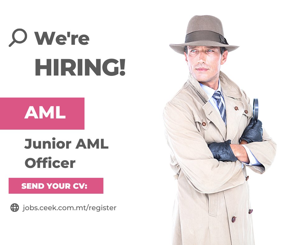 We're on the look-out for a Junior AML Officer to join the team of a leading financial services company here in Malta. If you've got what it takes, we'd love to hear from you!

➡️ Find out more and apply 👉lnkd.in/dEYrsvCx

#aml #antimoneylaundering #malta #hiring