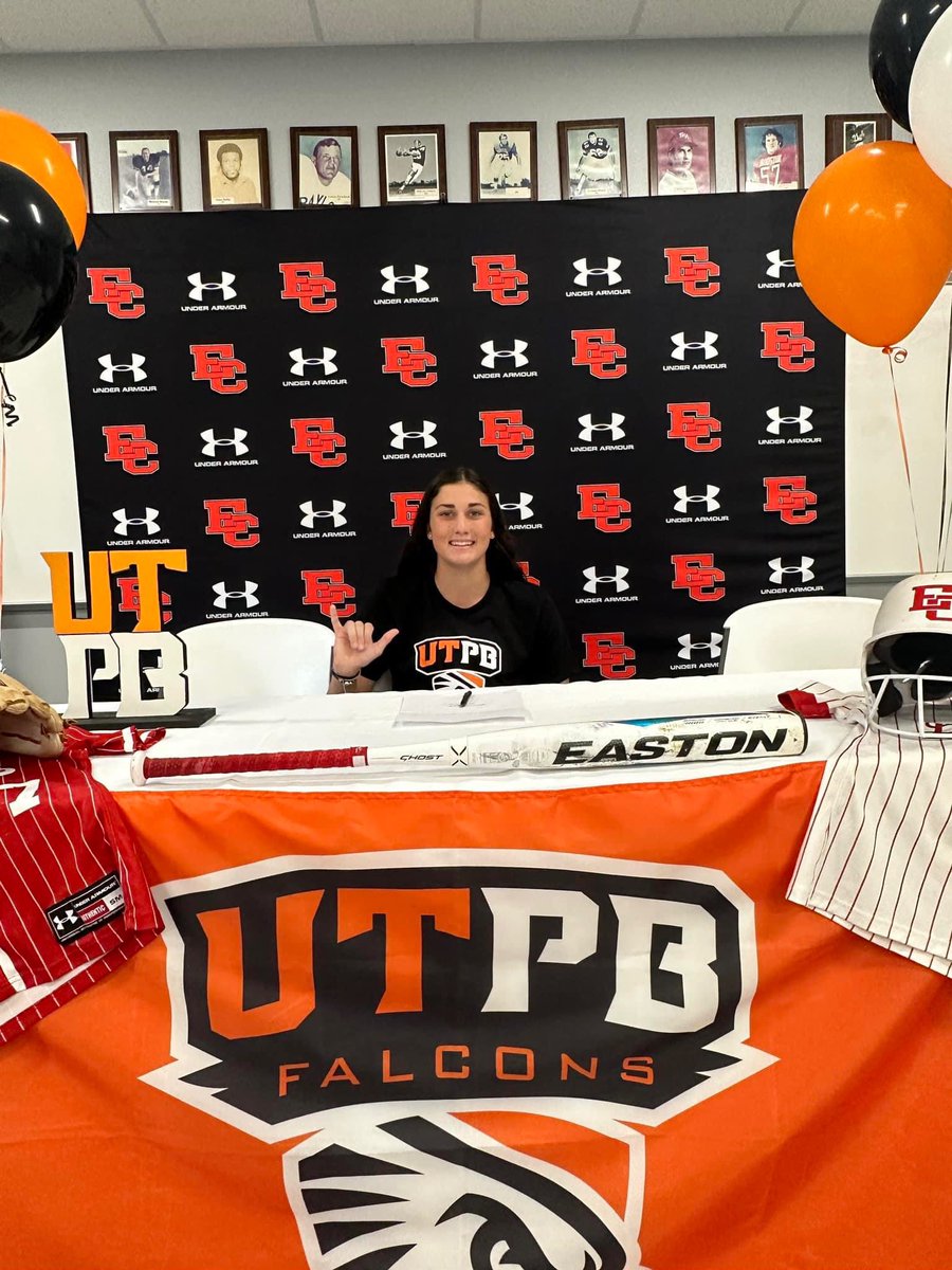 I’m very excited to announce that I have committed to the University of Texas Permian Basin to continue my academic and softball career. I would like to thank my coaches, friends and family and everyone else who has helped me achieve this goal. #FalconsUp