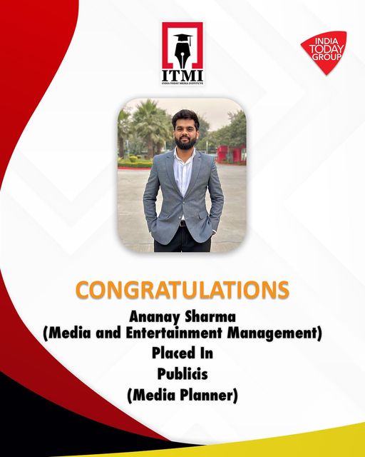 itmi_institute's tweet image. Congratulations Ananay Sharma for getting placed in #publicisgroupe as a Media Planner.

We are proud of you and your achievements.
All the best.

#itmi #indiatoday_mediainstitute #noidastudents #mediastudies #advertisingstudent  #mediaplanningjobs #publicis #marketingstudents