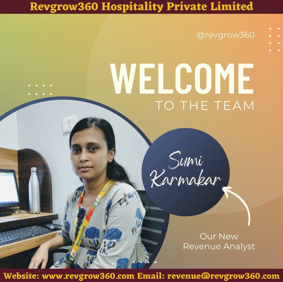 Congratulations on being part of our dynamic team! The entire office welcomes you, and we hope to have a long and successful journey together.

#team #teamrevgrow360 #revgrow360 #otamanagement #revenuemanagement #newjoinee #newjoiners