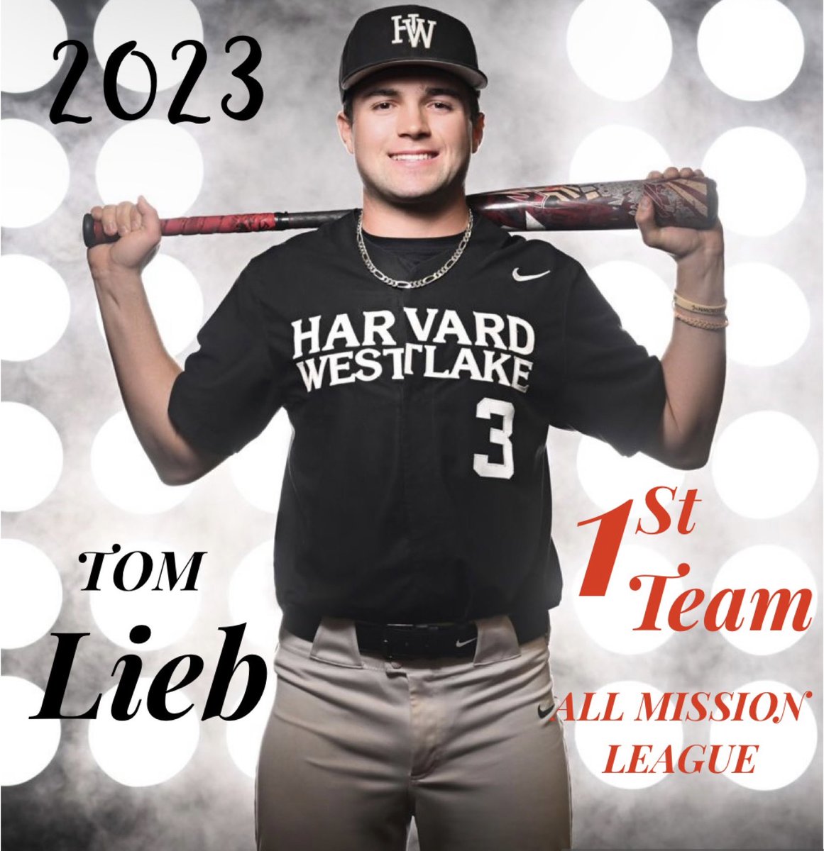 Congratulations to Thomas Lieb 
☝️st team ALL MISSION LEAGUE