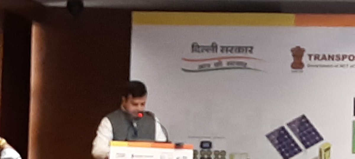 #DelhiEV <a href="/NMohan_/">N. MOHAN</a> says that Delhi govt aims to have 80% public fleet electrification by 2025.