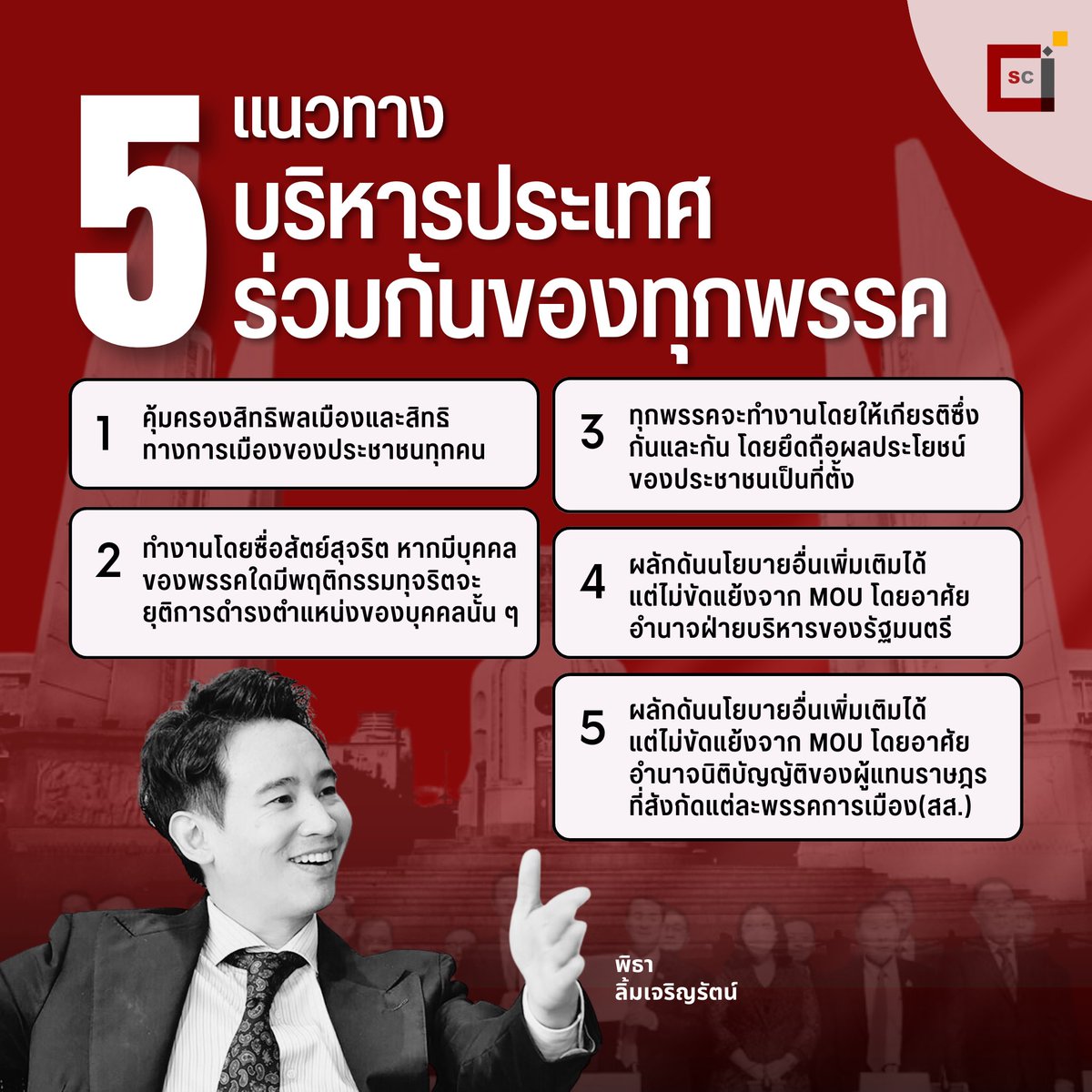 citu_sc's tweet photo. MOU 23 ข้อตกลงในตั้งรัฐบาลก้าวไกลและแนวทางบริหารประเทศร่วมกัน 8 พรรค
ขอขอบคุณแหล่งข้อมูลจาก The Standard, https://t.co/GYgHvdzAKC Digital, Sanook
#CITUSC
#CITU #TU
#นวัตมธ #BSITU #BSI #DXTU #DX #BMCITU #BMCI #ทีมมธ #นวัตธรรมศาสตร์ https://t.co/FVLByxflLQ