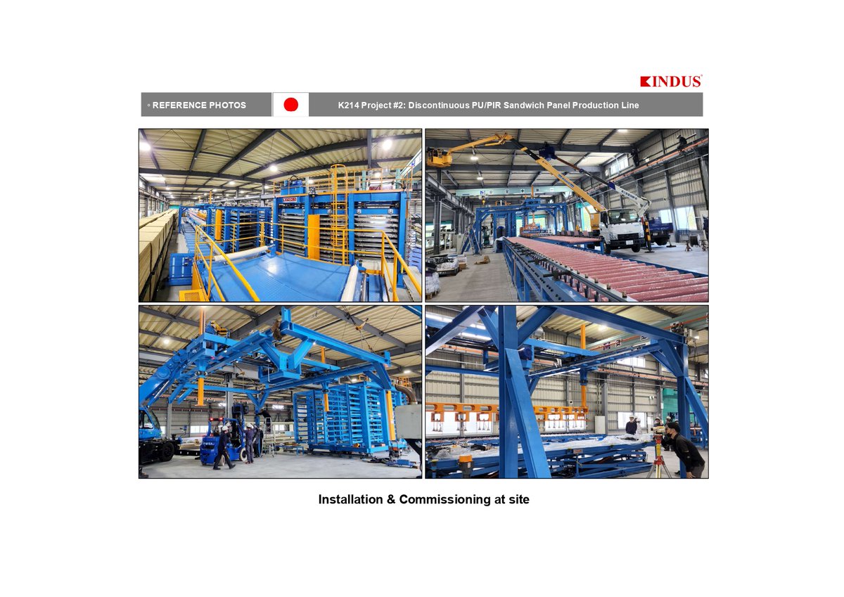 KindusKorea's tweet photo. We would like to introduce about the '#Discontinuous #PU/PIR #Sandwich #Panel #Production #Line' we supplied to the same Japanese client last year;

Website : https://t.co/yTpxeoKu9W
YouTube : https://t.co/3oAnQnF3Pb https://t.co/mP4ee5tLbe