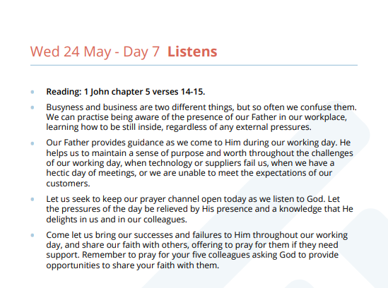 TWsocials's tweet photo. Here is today's reading taken from the Thy Kingdom Come workplace prayer diary. For tomorrow's reading and prayer click the link below:
https://t.co/IfbgWIwvUx
#prayer #workplace #transformwork #tkc2023 #thykingdomcome https://t.co/suUy7JJ5kV