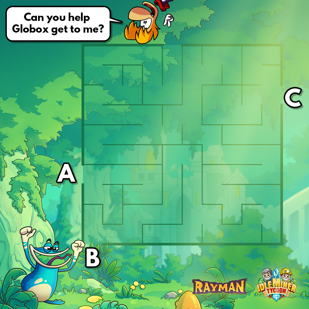 💪 In unity, there is strength! Can you discover the right path and help Globox find his trusty friend, Rayman? 🤔 Leave your answer for a chance to win an amazing prize. 💰

#IdleMinerTycoon #Rayman #Giveaway #Maze #IdleGames