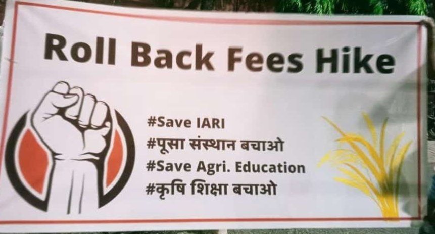 VivekSaurabh18's tweet photo. Exponential #feehike will restrict the entry of needy and potential students from Agri background. 
Make  #Agriculture #education affordable for all
Equal opportunity for all
#StopFeeHikeIARI

@NidhiTanejaa 
@geoajeet 
@iaripgssu2022 @aiasa5 @PIBAgriculture @icarindia @iaripusa1 https://t.co/tbiqPPOqDL