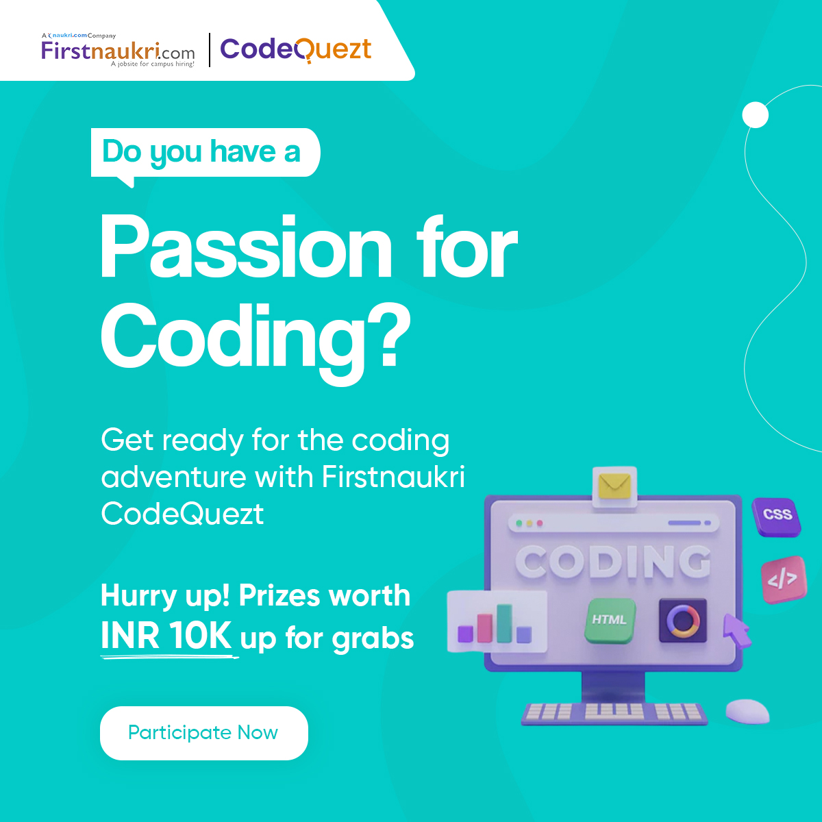 naukri_campus's tweet image. Calling all coding enthusiasts! 🚀 
Register on the link below before 3rd June! You don&apos;t want to miss this!

🔗 Register now: bit.ly/43nHVQm

📣 Spread the word! Let&apos;s see who emerges as the coding champion!

#firstnaukri #codequezt #coders #contest #codingcontest