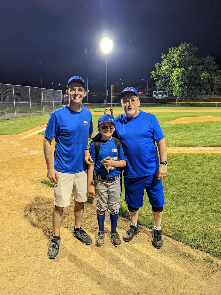 3 Generations of Vogler ballplayers. The youth baseball team I coach in #DanvilleVA had our first game tonight. We won 8-2!