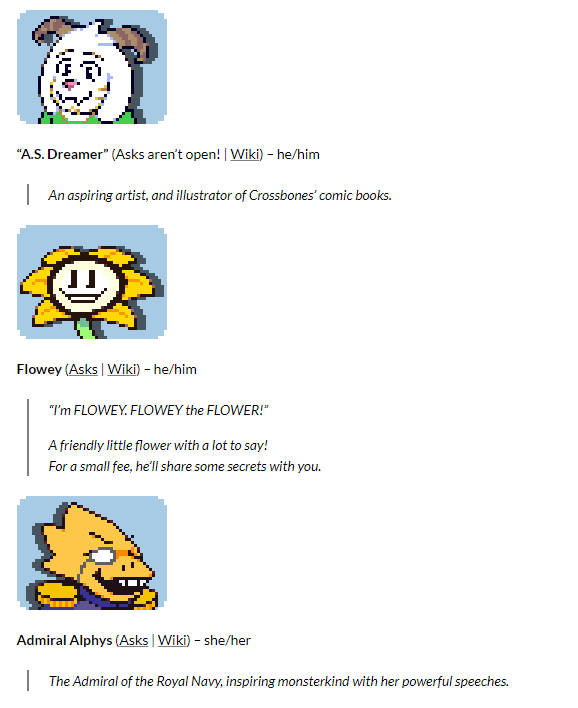 Flowey, Wiki