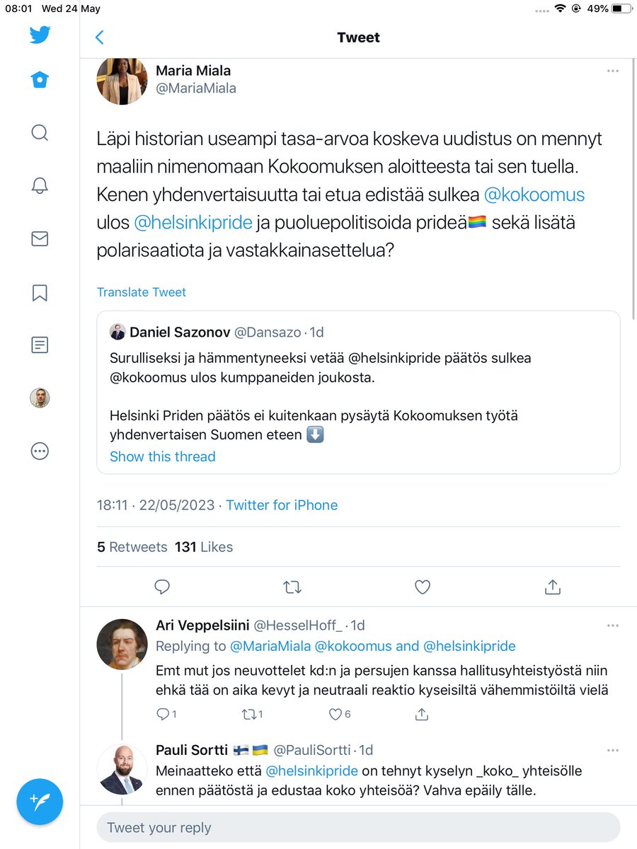 tellakvere's tweet image. #soome pride ja poliitika, kokoomus