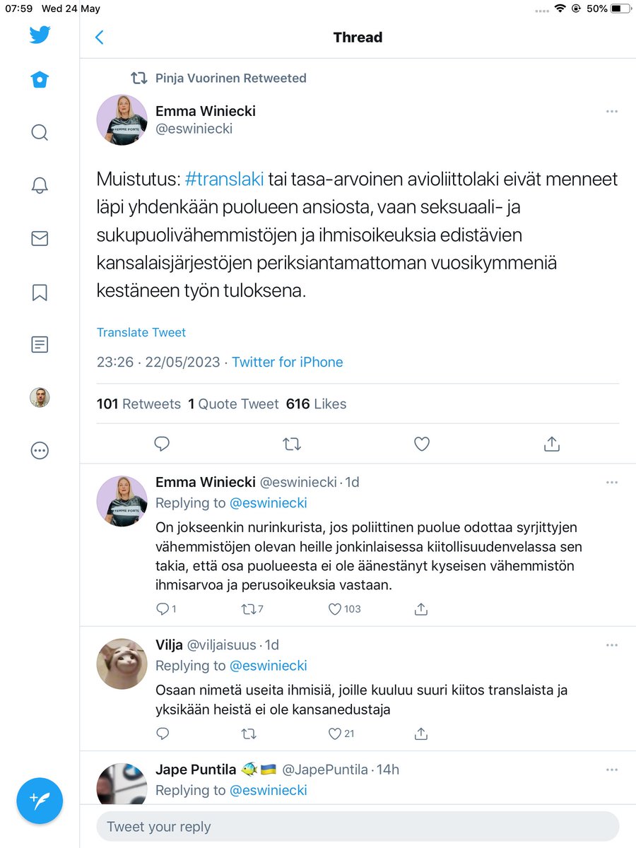 tellakvere's tweet image. #soome pride ja poliitika, kokoomus