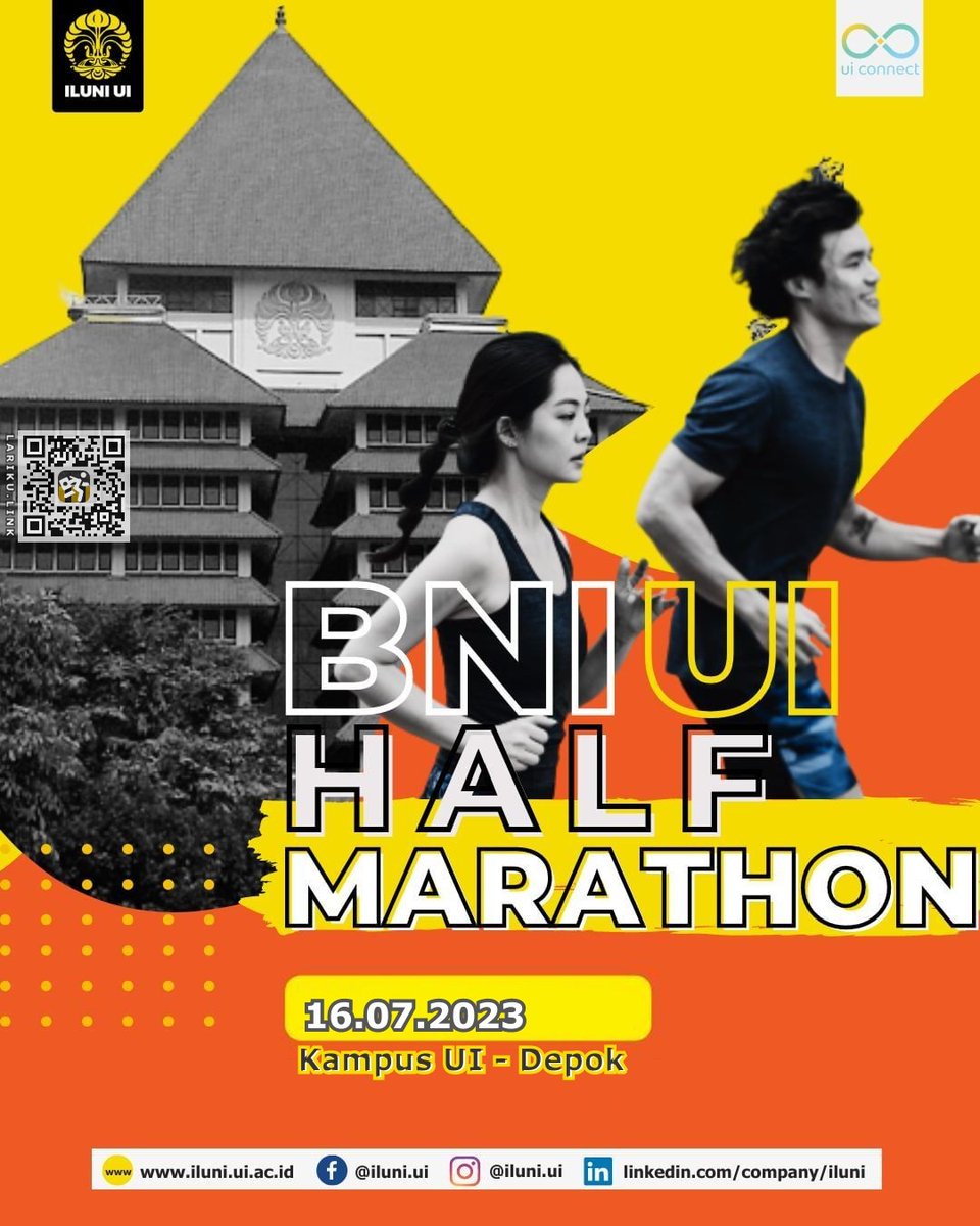 LarikuInfo's tweet photo. ๐ฝ
๐ซ BNI UI Half Marathon
โฐ 16 Juli 2023
๐ 5K/10K/21K โข Road Run
โณ๏ธ Depok - Jabar
๐
๐ฉ https://t.co/gfilYj8nl7 โช
๐บ
๐บ
โขโขโข
#BNIUIHalfMarathon #IluniUI #UIConnect #RunID #BankBNI #LariKuinfo #RoadRun #HalfMarathon #KalenderLari #LombaLari #Depok https://t.co/pmFwByipiS https://t.co/WOXP1nxuh2