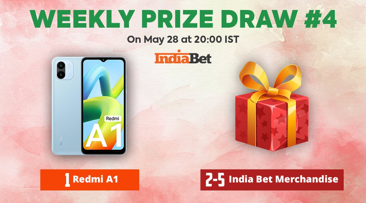 indiabet's tweet image. Have you purchased your tickets for this Weekly Prize Draw? Go &amp;amp; Purchase now and stand a chance to win a Redmi A1 &amp;amp; merchandise:
indiabet.com/prize/draw10038

#IndiaBet #WeeklyPrizeDraw #FreePrize #Cricket #Gaming #TATAIPL2023  #UEFA #ATP #HorseRacing  #Contest #MobilePhone #RedmiA1
