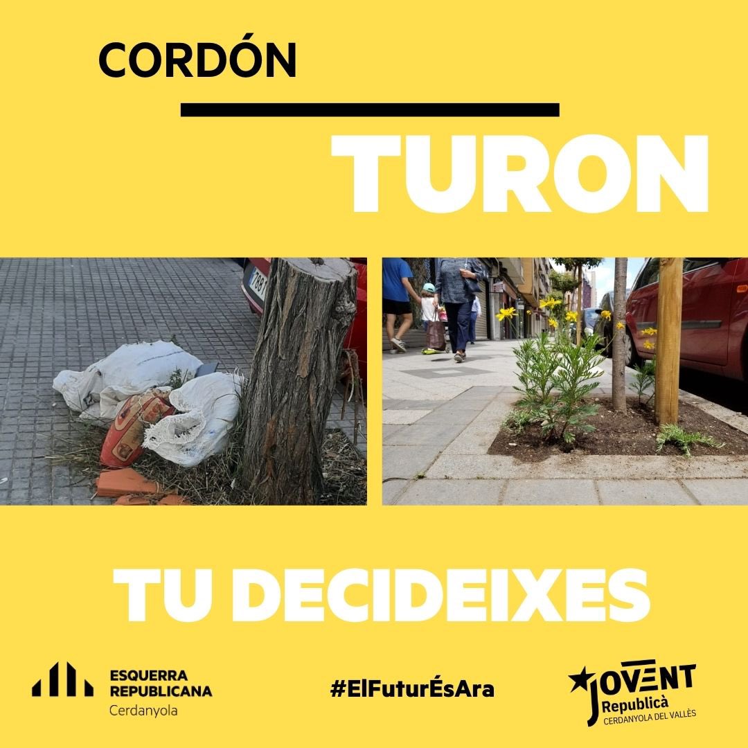 L'espai públic a #cerdanyola està poc cuidat, brut, amb arbres morts o només amb la soca
<a href="/ERCerdanyola/">ERC Cerdanyola</a> apostem per un Pla de Natura Urbana que estableixi les polítiques del verd a la ciutat, tenint present la sequera
Perquè #elfuturésara, aposta pel verd, vota <a href="/ERCerdanyola/">ERC Cerdanyola</a>