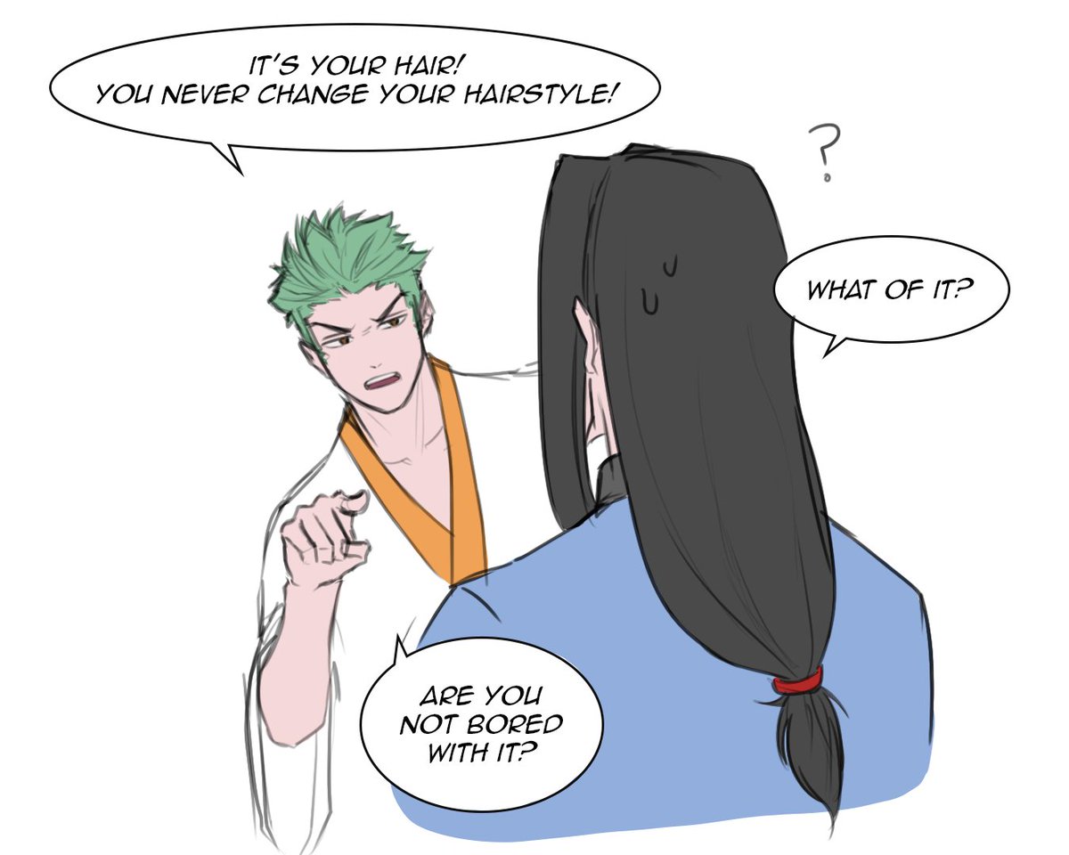 wildpentapus's tweet photo. (1/2) genji's tired of looking at hanzo's hairstyle staying the same... 🗿🗿

#overwatch #overwatchfanart #shimadabros https://t.co/ozYqg2PBlM