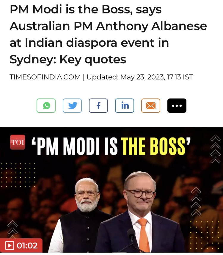 MNageswarRaoIPS's tweet photo. Exploiting by playing to the weakness of leaders of other countries in order to promote one’s national interests is a very important and time tested component of wise diplomacy.

Having understood the weakness of Modi Ji the world leaders have been flattering him to no end to promote their national interests in India.

General Zia-ul-Haque the then President of Pakistan had exploited similar weakness of former PM Morarji Desai to the hilt and destroyed all intelligence assets of R&AW in Pakistan, and thereby caused immense harm to India. Since then our intelligence gathering in Pakistan is next to zero.

Long ago while cautioning the Rulers, Chanakya had said that only idiots fall for puffery.

History has proved time and again that we Hindus are extraordinarily stupid in not learning lessons from history.