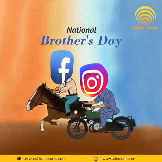 HAPPY BROTHER DAY 📷📷📷.
Tag your Brother 📷
.
.
#BrotherLove #BestBrotherEver #BrotherlyBond #salessonic
#BrotherhoodForever #SiblingLove #mybrothermyhero📷