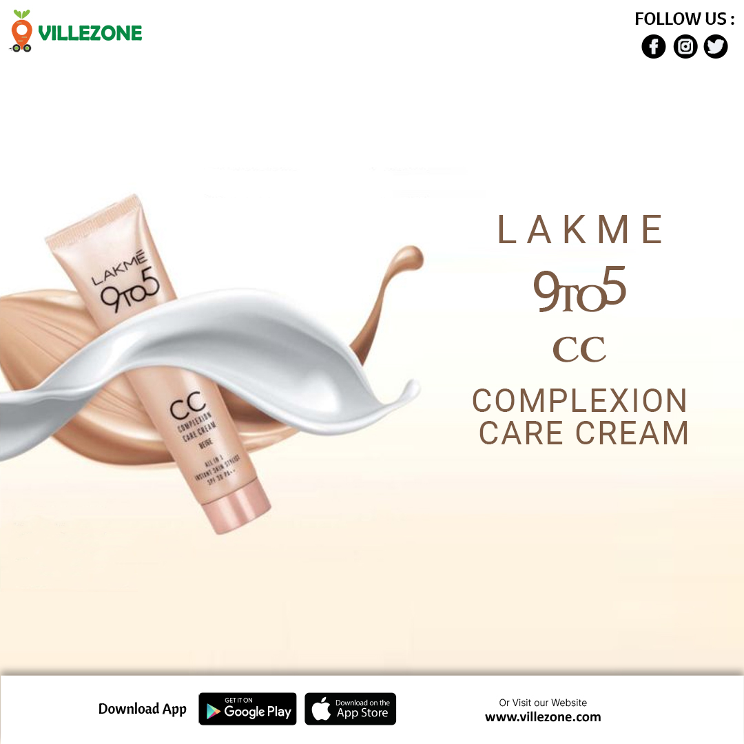 COMPLEXION CARE CREAM.
#villezone #lakme #cc #ordernow #freedelivery #surat