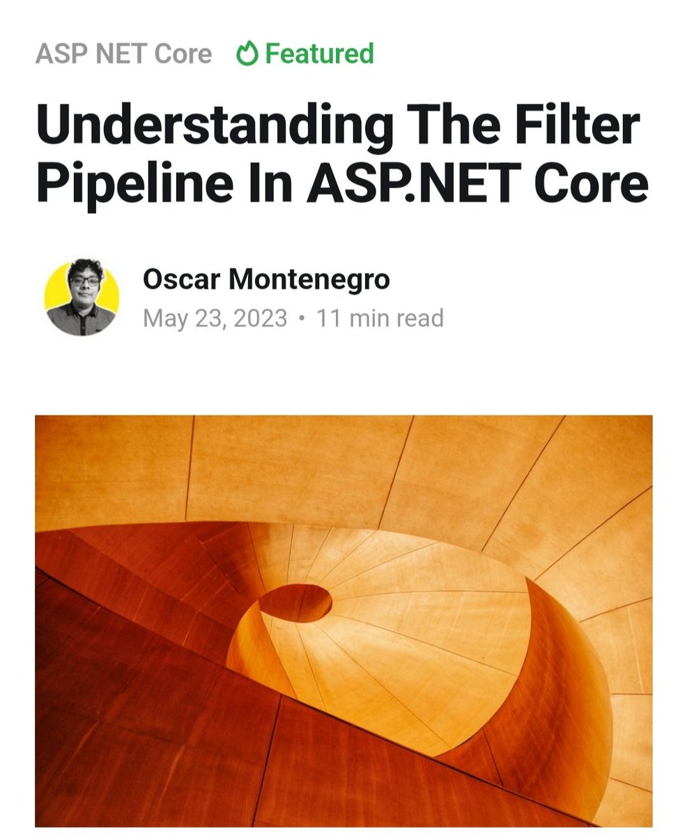 Day 11 of #100DaysOfCode I wrote a blog article about the different kind of filters and how to apply them to your asp net core web API. Also I continue reading Blazor in action, such an amazing book.