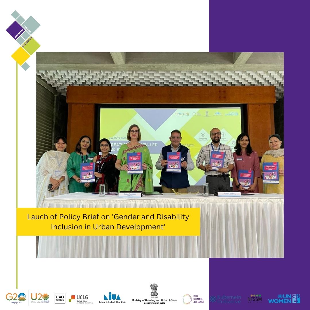 .#BASIIC_NIUA & @UNinIndia launched the policy brief on ‘Gender and Disability Inclusion in Urban Development’ at the  two-day multi stakeholder dialogue by @NIUA_India & @unwomenindia. ‘Creating a women led U-20 framework’.
@g20org @hiteshvaidya @c40cities