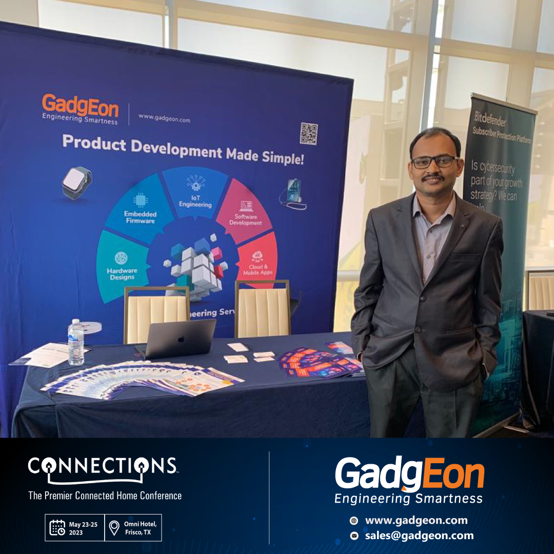 We are at the 26th annual #CONNUS23 conference in Texas, USA. Meet our team at the event and discuss synergies on how @Gadgeon can be your innovation partner for your connected solutions.

#buildingautomation #SmartHome #Security #CONNHealth23 #CONNECTIONS #smartmanagement