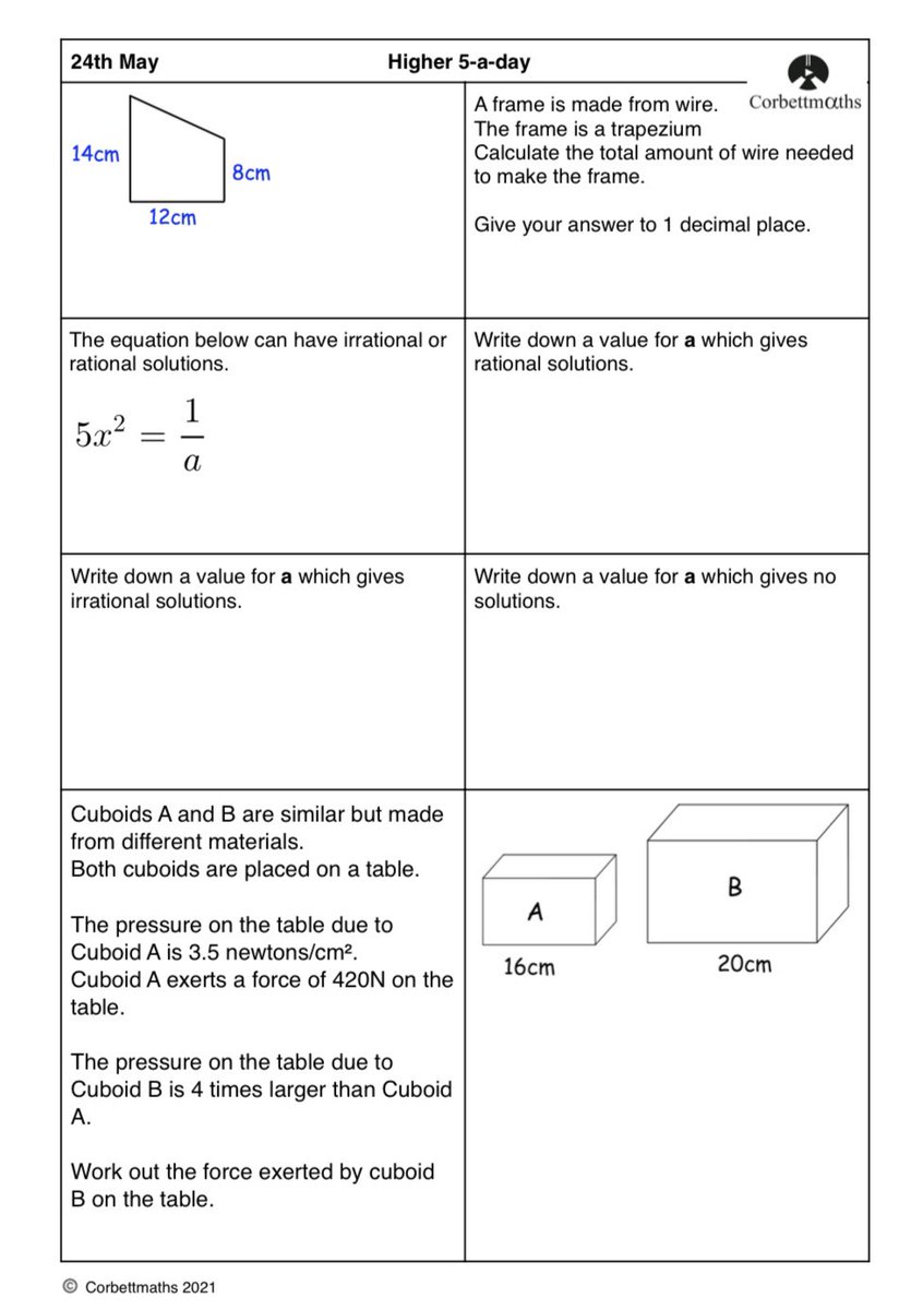 Corbettmaths tweet media