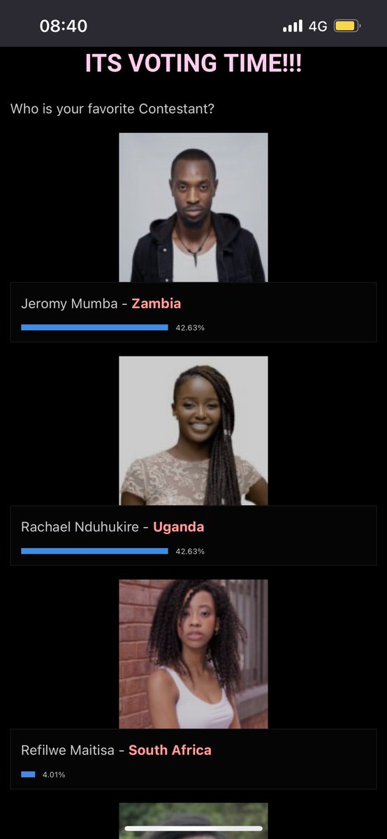 Kamanzii_'s tweet photo. UGANDANS DON’T PLAY🥹🏆💐💪🏿!!! THANK YOU EVERYBODY THAT IS VOTING, SHARING, PRAYING! LETS KEEP THE MOMENTUM GOING. @rketura FOR THE WIN🇺🇬🏆🚀 https://t.co/ZgzQfu9QnD