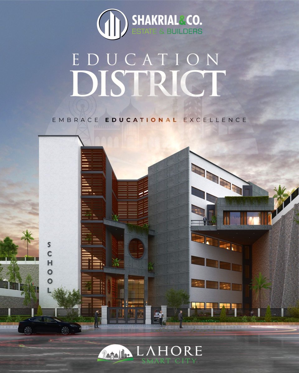 Experience a transformative educational journey within the vibrant corridors of the Education District in Lahore Smart City. #SmartCity #SmartCity #LahoreSmartCity #EducationDistrict #Educate #Lahore