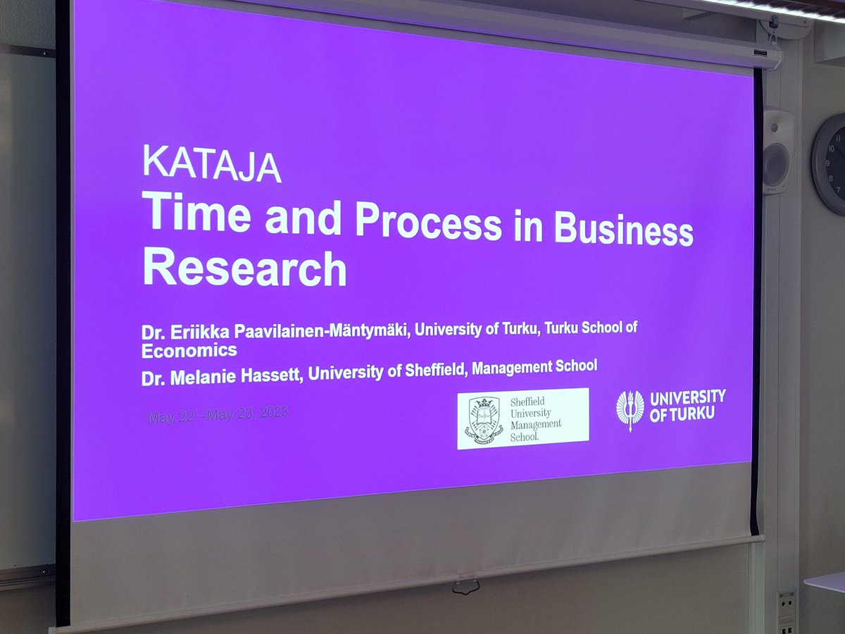 Melanie Hassett (@melraukko) on Twitter photo Had the pleasure to teach at a 2-day Kataja doctoral workshop at #TurkuSchoolofEconomics <a href="/UniTurku/">Turun yliopisto - University of Turku</a> with Eriikka Paavilainen-Mäntymäki. Amazing PhD students with all a different take on time and temporality in their research. Had the pleasure to teach at a 2-day Kataja doctoral workshop at #TurkuSchoolofEconomics <a href="/UniTurku/">Turun yliopisto - University of Turku</a> with Eriikka Paavilainen-Mäntymäki. Amazing PhD students with all a different take on time and temporality in their research.