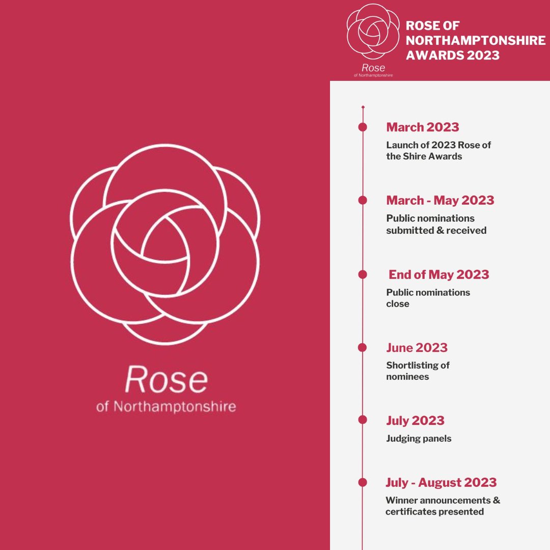 Have you nominated your community champion yet?

You have until 31st May to submit your nomination & recognise someone who works tirelessly to support their local community -  bit.ly/RoseOfNN 🌹

@WestNorthants 
@NNorthantsC 

#RoseOfNorthamptonshire