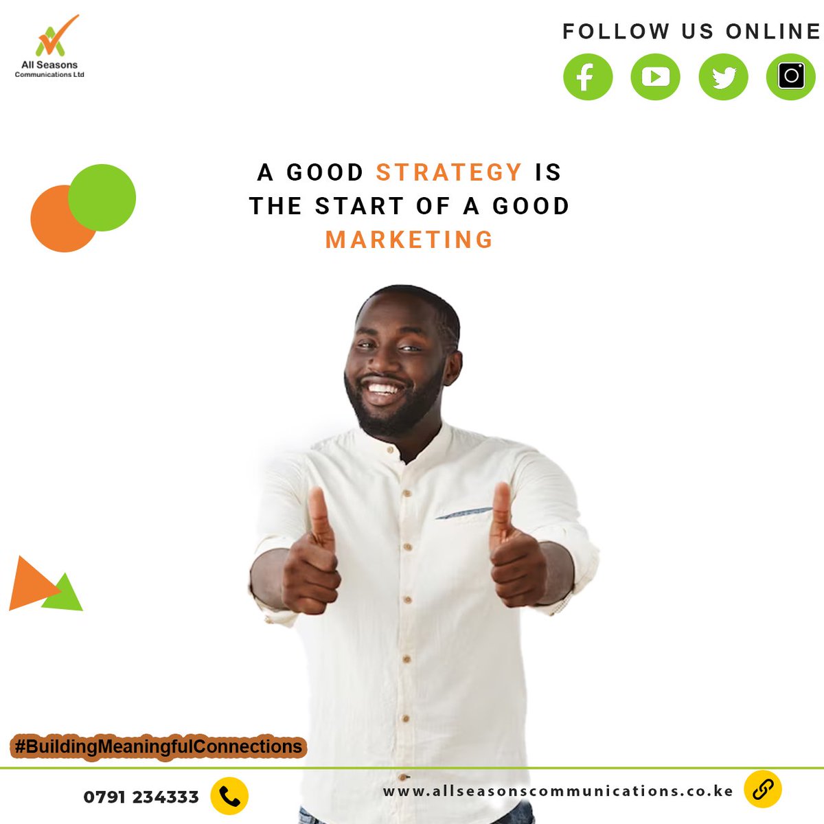 Ready, set,  succeed! A solid strategy is a fuel that drives your marketing engine.  Let's ignite your brand's growth with a winning plan.🚀🔥

#BuildingMeaningfulConnections #MarketingStrategy #BrandGrowth #Success