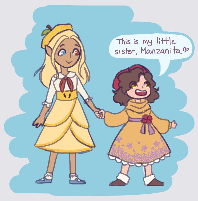 The Tallulah and Pomme dynamic in my head where tiny little Tallulah is so proud to be a big sister now 

#qsmpfanart