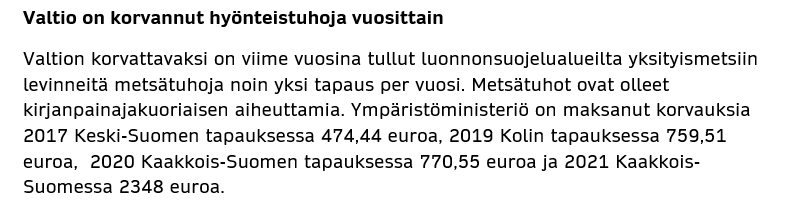 YrjoNiskanen's tweet photo. Valtio on korvannut ko. tuhoja vuosittain. Tämä kesä näyttää muodostuvan yleensä kp-tuhojen osalta pahaksi. Tutustu: https://t.co/PzPQ8cQjJ1 #mt #mmm #mhy #upm #storaenso #metsagroup #metsanomistaja #metsakeskus https://t.co/J2pQOsQ7Kg