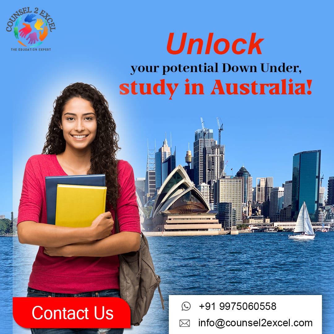 counsel2excel's tweet image. Unlock your potential of Studying in Australia 🇦🇺 
For more info 
Get in touch with our counsellors

#studyinaustralia #australianeducation #indiansinaustralia #studyabroad #australia #studyabroadconsultant #abroadcounsellors #counsel2exce