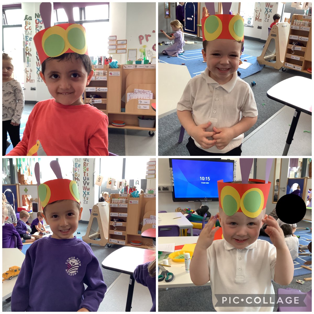 lowerfarmreach2's tweet photo. Acorn class have been reading the story of 'The Very Hungry Caterpillar' . We have loved taking part in all of the different activities and learning all about how  caterpillars change into beautiful butterflies! 🦋
Well done on some fabulous learning this half term Acorns ⭐️ https://t.co/3Uk56GbIuW