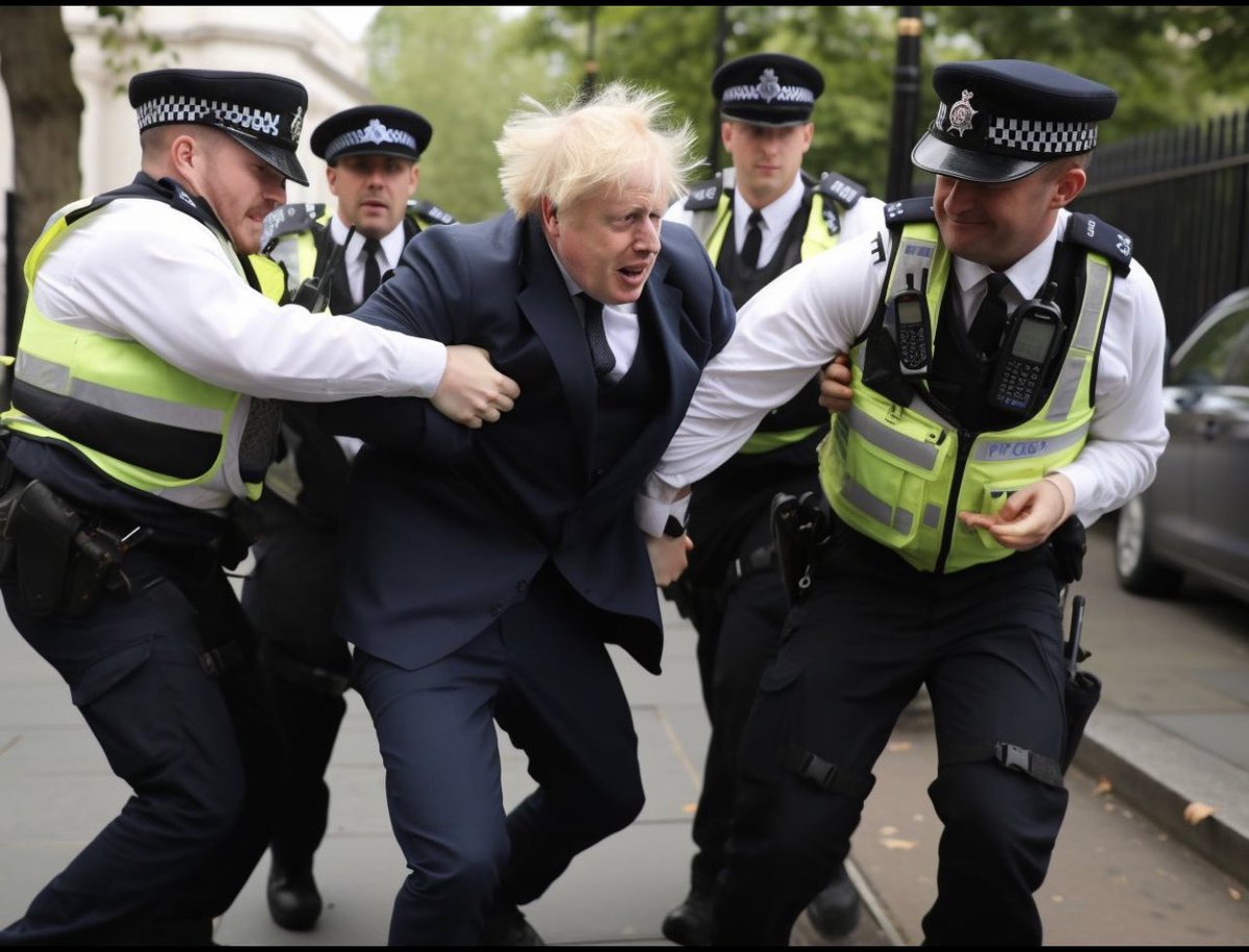 Breaking: former PM and habitual liar Alexander Boris De Pfeffel Johnson arrested over allegedly once telling the truth 😉 #PMQs #PoliticsLive