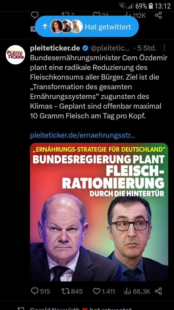 Herr Özdemir, Sie sind doch Deutscher Staatsbürger,Türkischer Herkunft!
Würden,die das Was sie hier mit der Mehrheit,der Deutschen machen Wollen,auch in der Türkei ,wenn Sie dort Leben Würden,auch als  Minister für Ernährung und Landwirtschaft, Umsetzen können?
DIE Esskultur,