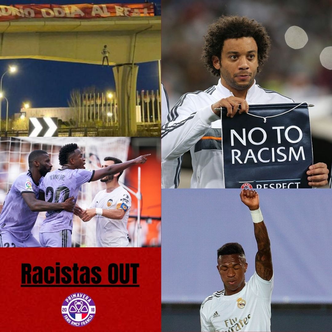 Le racisme n'a pas sa place dans le football ✊🏿

#NoAlRacismo #JuntosconVini #Racistasfueradelfútbol #HalaMadrid