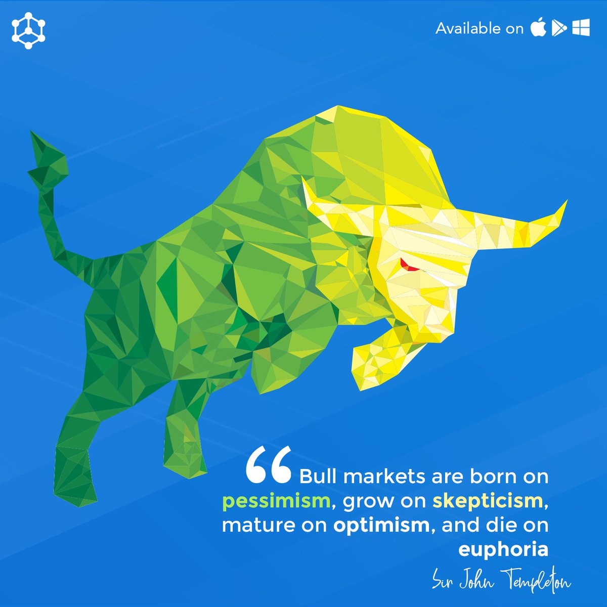 Some words on Bull market by Sir John Templeton.
#BTC #ETH #Bibox #crypto #cryptocurrency #trading #bitcoin #bullmarket