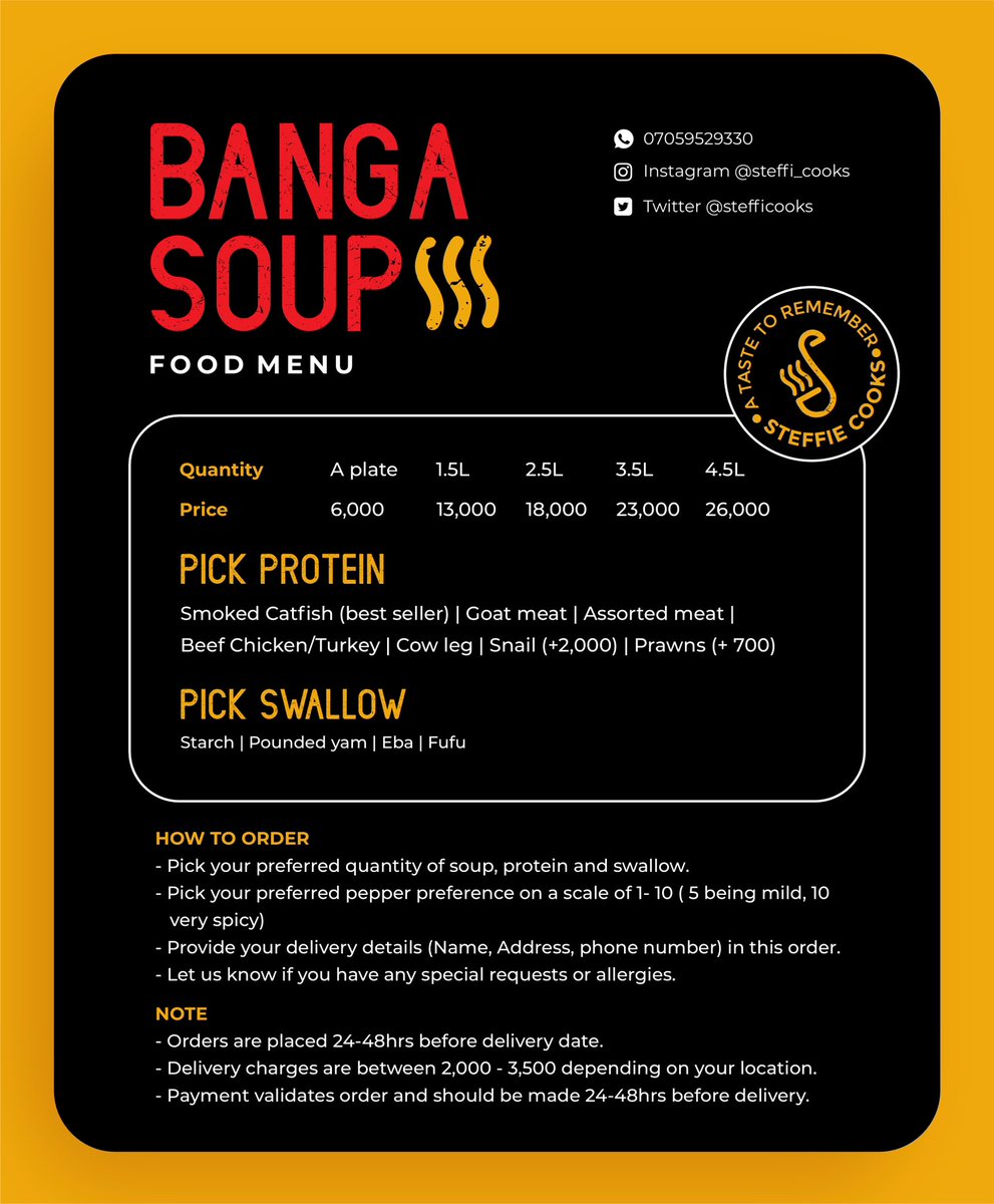 SteffieAdie's tweet photo. Quick Sale. 

I have 3 plates of Banga/Starch for delivery tomorrow, please if you want it, send a dm to @SteffiCooks. Thank you https://t.co/SmVYIRuOLz