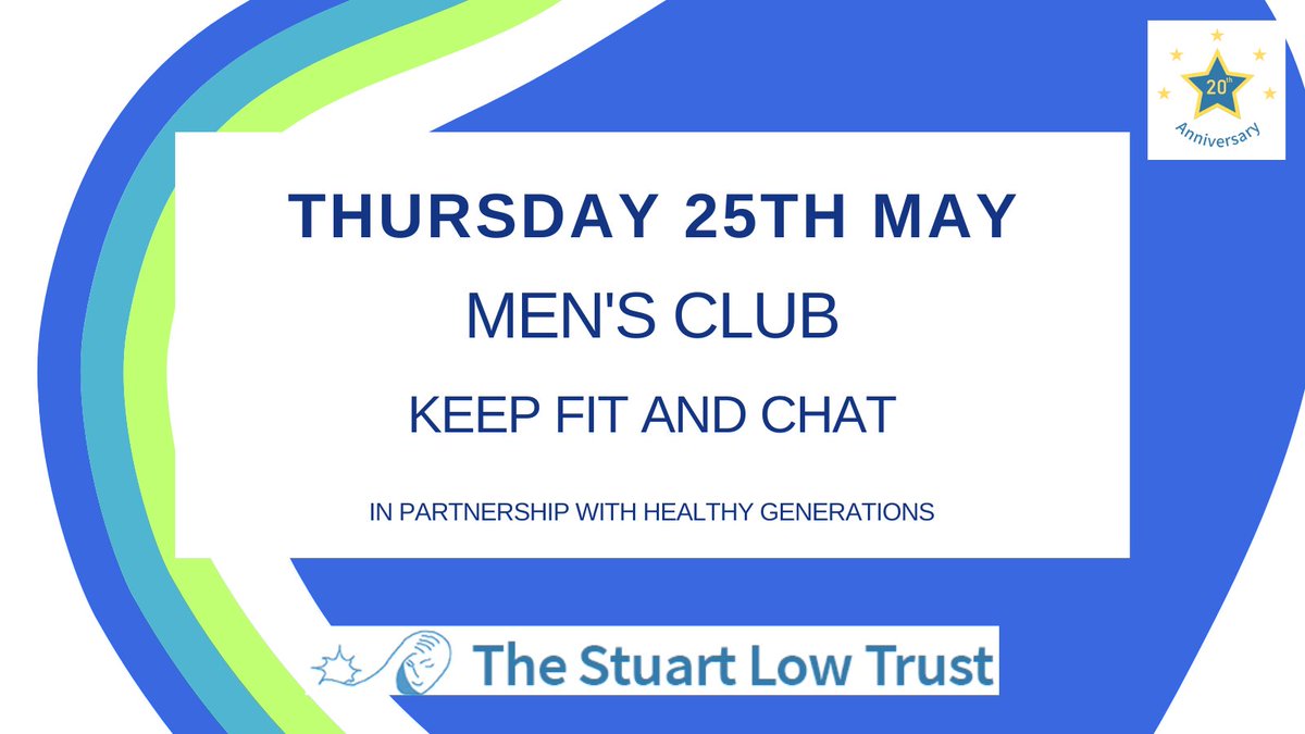 stulowtrust's tweet photo. A Face-to-Face Keep Fit and coffee social club  for Men aged 50+. 45 minutes of Longevity Keep Fit, then relax and chat with a 30 minute coffee social. This project is kindly being funded by @HSFCharity  
>> 020 7713 9304 / info@slt.org.uk

#StuartLowTrust #MentalHealth #Exercise https://t.co/aipT72kQ93