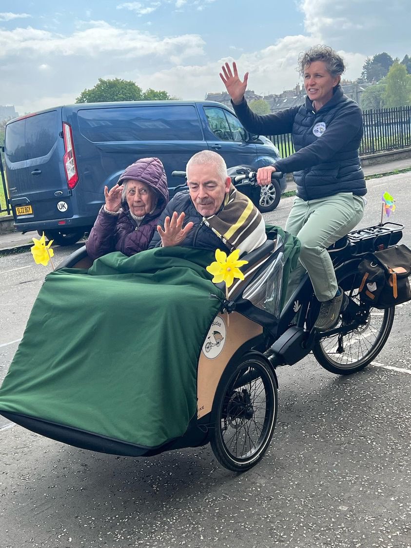 Another new care home joins in the fun! Eildon House Nursing home residents goes for a spin!